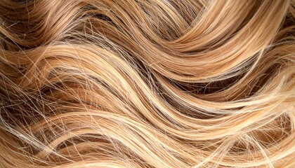 Naklejka premium Abstract Golden Blond Hair Texture with Waves and Shimmers with Subtle Highlights