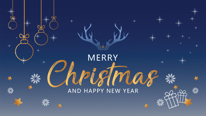Modern universal artistic template, merry christmas invitation greeting card for corporate holiday, abstract frame and background design, vector illustration