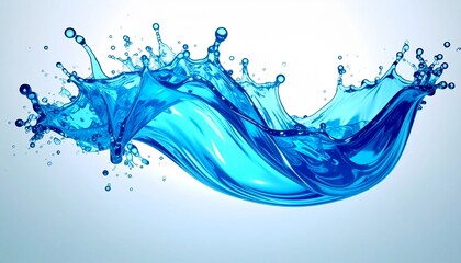 水 飛沫 スプラッシュ 波 青 液体 動き 清涼感 透明感 ダイナミック 水滴 躍動感 流体 エネルギー フレッシュ 清潔 泡 形 抽象 自然
