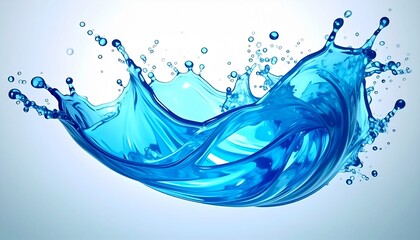 水 飛沫 スプラッシュ 波 青 液体 動き 清涼感 透明感 ダイナミック 水滴 躍動感 流体 エネルギー フレッシュ 清潔 泡 形 抽象 自然