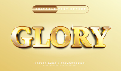 glory 3d vector text effect with modern style design
