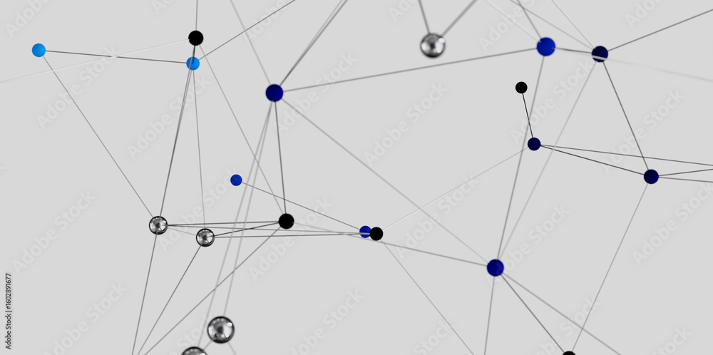 Poster modern network connection graphic. great for tech, data, and communication concepts.