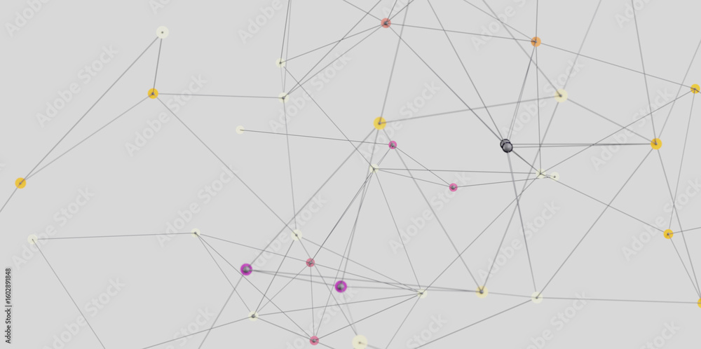 Poster abstract background image of connected dots and lines. network, technology, connection concept.