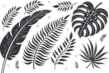 Obraz premium Seamless pattern featuring a decorative vector illustration of various bird feathers and autumn leaves, hand-drawn with artistic detail