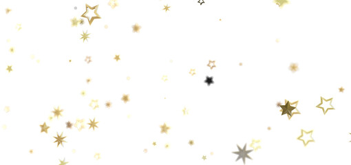 Sparkling gold stars on white. Perfect for holidays, celebrations, and festive designs.