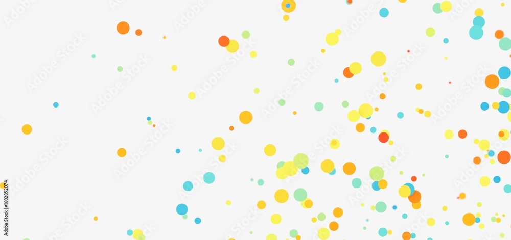 Poster bright, cheerful background with colorful floating circles. perfect for websites, presentations, and