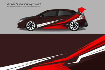Race car wrap designs. Abstract racing and sport background for car livery in color combinations EPS 10