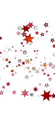 Festive background with red, pink, and silver stars. Perfect for holidays, celebrations, and more.