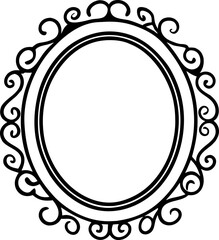 vintage black and white frame, vintage frame silhouette