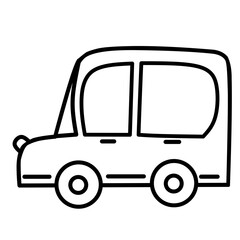 Various Car with Line Drawing