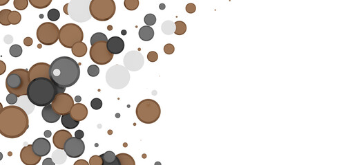 Multicolor confetti abstract background with a lot of falling pieces, isolated on a white background.