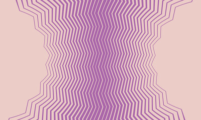 Abstract purple colour vertical thik to thin zig zag seamless halftone squegge line pattern with pink background.