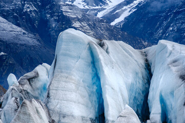 Majestic Svinafellsjokull Glacier under the Icelandic sky with stunning mountain backdrop