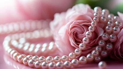 Soft Pink Roses And String