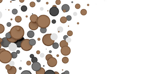 Obraz premium Multicolor confetti abstract background with a lot of falling pieces, isolated on a white background.