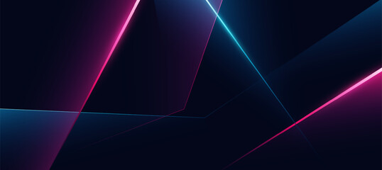 Abstract neon technology, diagonal striped neon lines cyberpunk concept vector for presentation products or website background EPS 10