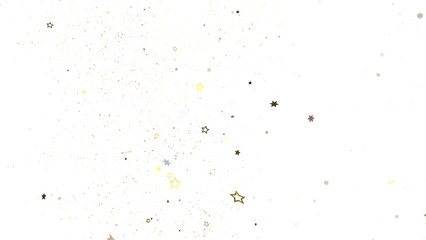 XMAS Stars - A gray whirlwind of golden snowflakes and stars. New