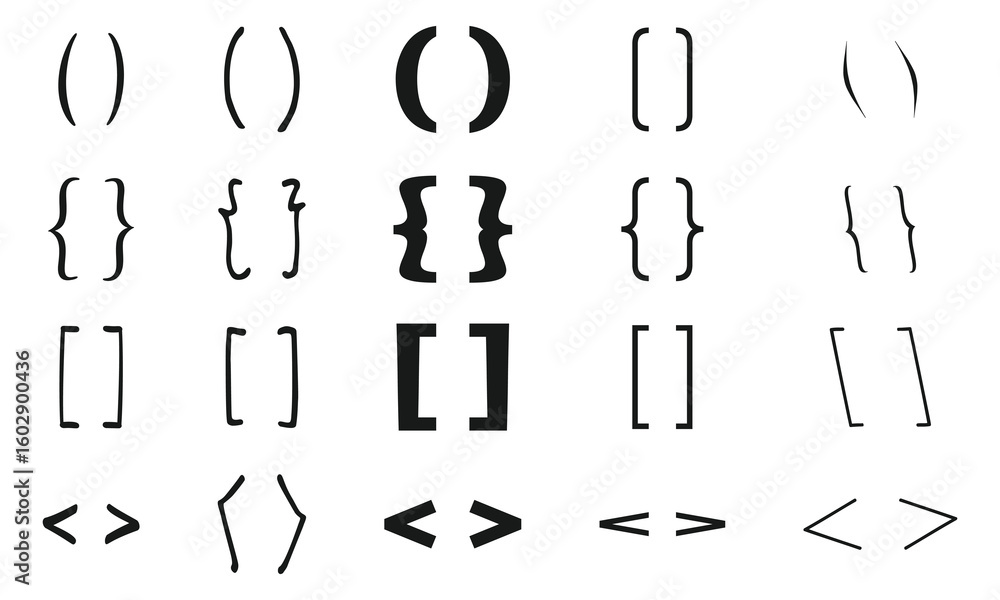 Poster bracket set collection vector