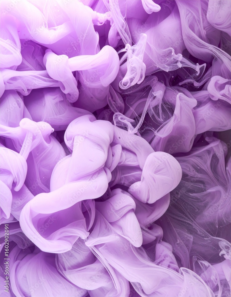 Aufkleber abstract lilac ink cloud in water with smooth texture and dynamic flow