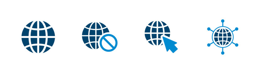 Network icons. Solid vector icon of network connection, offline, network access, online, internet.