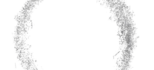 Obraz premium Elegant silver glitter stars frame. Perfect for invitations, cards, and festive designs.