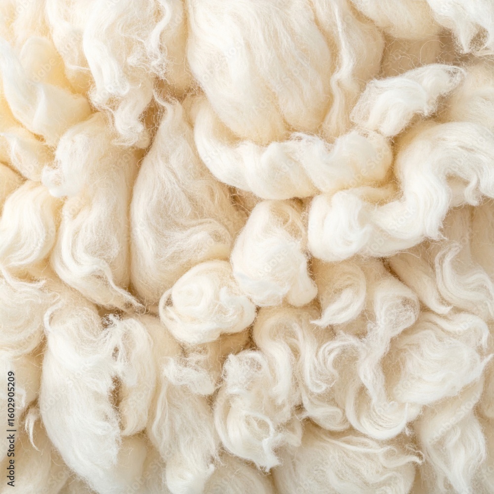 Poster heap of soft white wool texture background in close up full frame