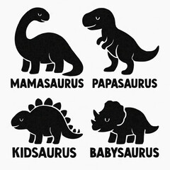 Black vector silhouettes of various wild animals and common pets, including dogs, cats, horses, and elephants