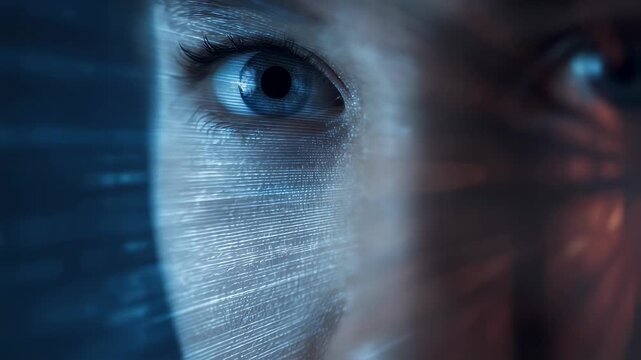 Conceptual representation of a digital vault enhanced by multimodal biometric authentication showcasing the synergy of face and voice recognition technology. This visually striking