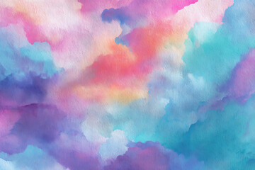 Abstract watercolor blend of soft pastel hues creating a dreamy and ethereal texture