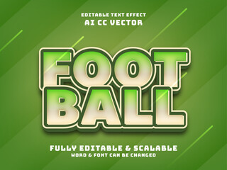 football editable text effect style 3d theme sport. bold font