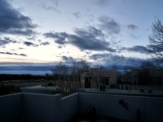 sunset over the city