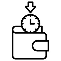 Fototapeta premium Saving Time Outline Icon