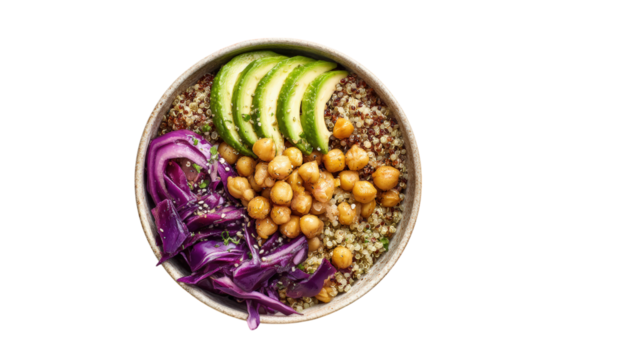 Healthy Quinoa Bowl with Avocado and Chickpeas