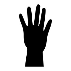 Fototapeta premium vector hand silhouette