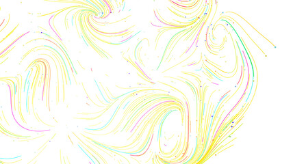 Colorful abstract background with swirling lines and dots. Perfect for modern designs.