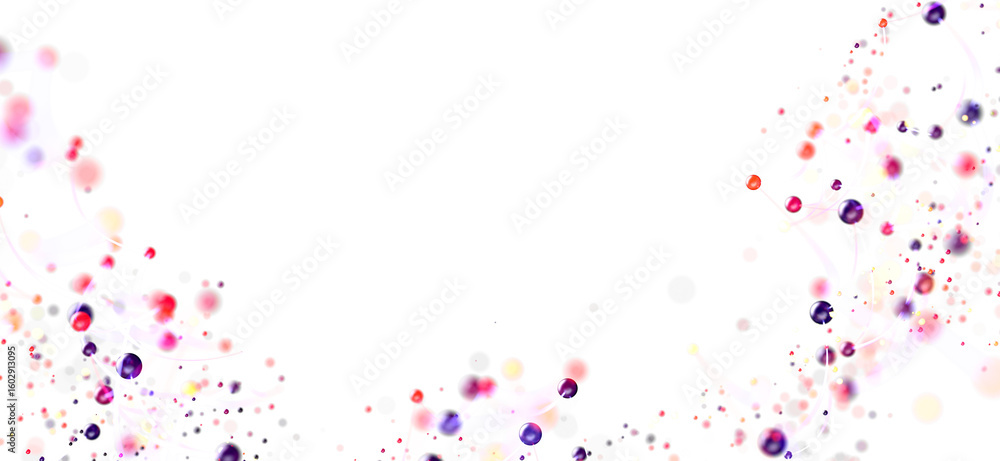Poster bright, vibrant background with colorful particles and bokeh effect. perfect for websites, presentat