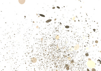 Dazzling Delight: Mesmerizing 3D Illustration of Glittering gold Confetti PNG