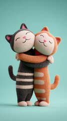 Adorable 3D Cat Characters with Grumpy Expressions