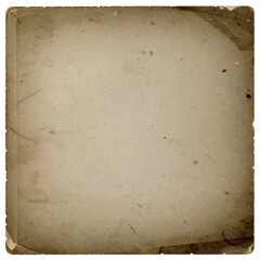 Vintage distressed abstract old photo template, dust and scratches texture effect, png