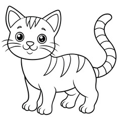 Obraz premium cat outline illustration