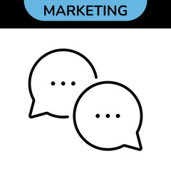 Marketing Line Editable Icons set. Vector illustration in modern thin line style of business related icons: advertising, market research, optimization, and more