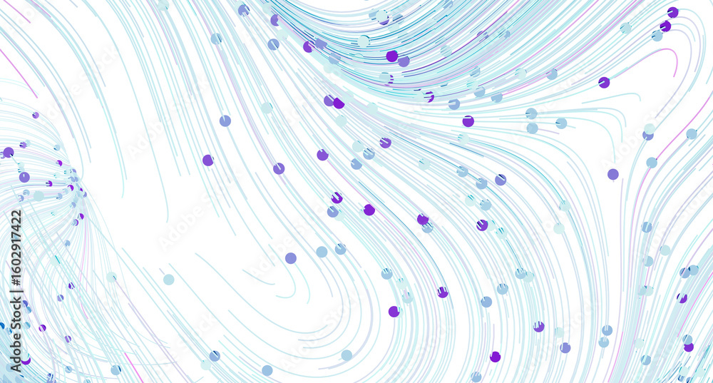 Poster abstract background with flowing lines and scattered dots. perfect for tech, design, and modern conc