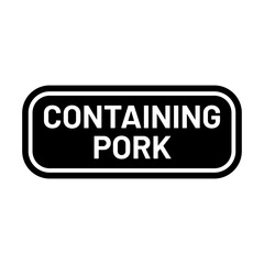 Flat Containing Pork Label with Pig Illustration