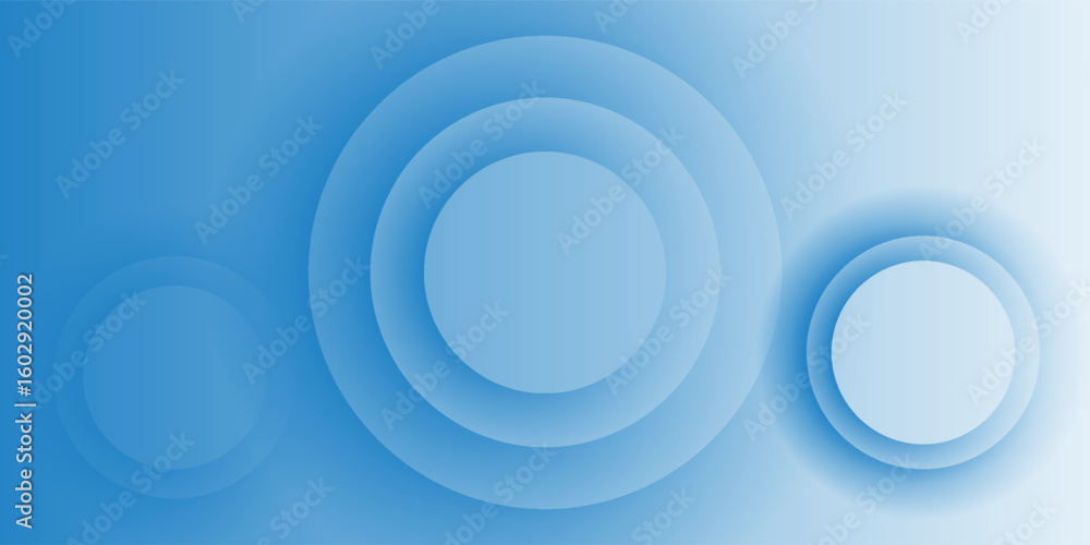 Aufkleber abstract blue background with soft gradient and overlapping circular shapes, creating a calm and mod