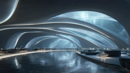 Futuristic modern architectural design