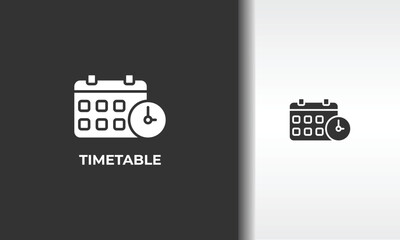 Timetable Vector, Icon Or Logo Sign Isolated Symbol Illustration