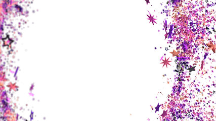 Festive background with pink and purple glitter stars. Perfect for invitations, cards, and more!