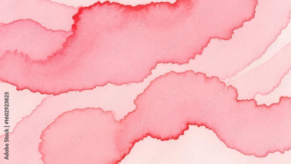 Poster abstract background featuring watercolor textures with shades of pink and red creating a soft effect