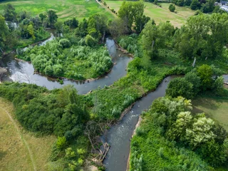 renaturierte Erft bei Neuss, Nordrhein-Westfalen, Deutschland © Peter
