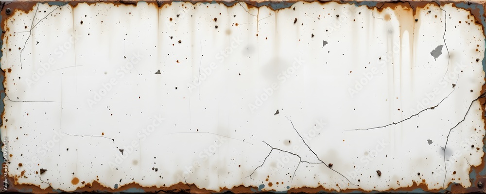 Aufkleber rusting frame: an aged frame with weathered texture and a blank space at center, perfect for showcas